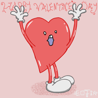 Gif animé joyeuse Saint Valentin comique